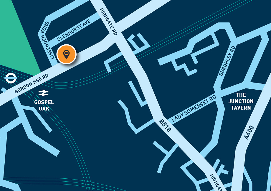 Map - Gordon House, Kentish Town NW5